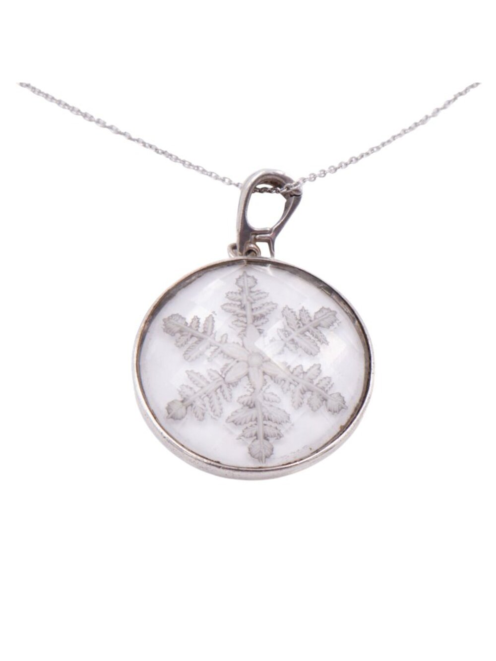 Whitney Kelly Sterling Silver Snowflake Enhancer Pendant 22 Inch Necklace